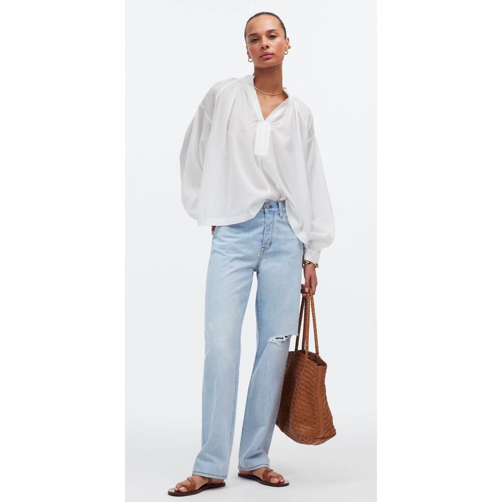 Madewell Low-Slung Straight Jeans Fitzgerald wash Rigid